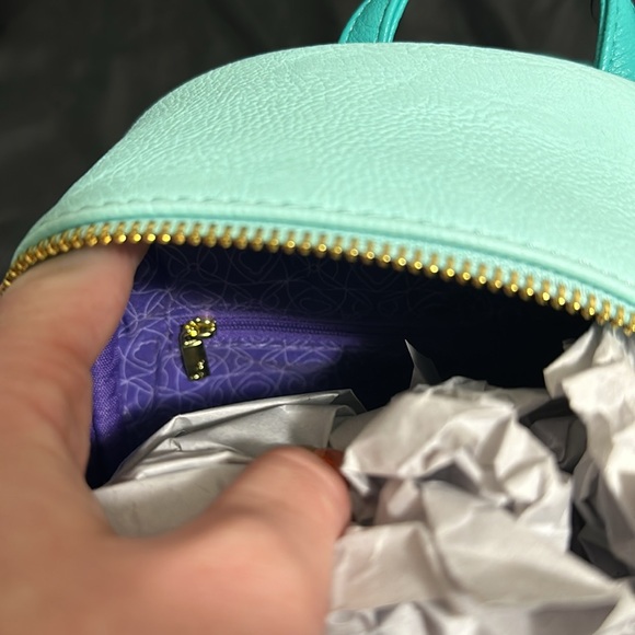 The Little Mermaid Stained Glass Image Loungefly Backpack - Picture 6 of 6